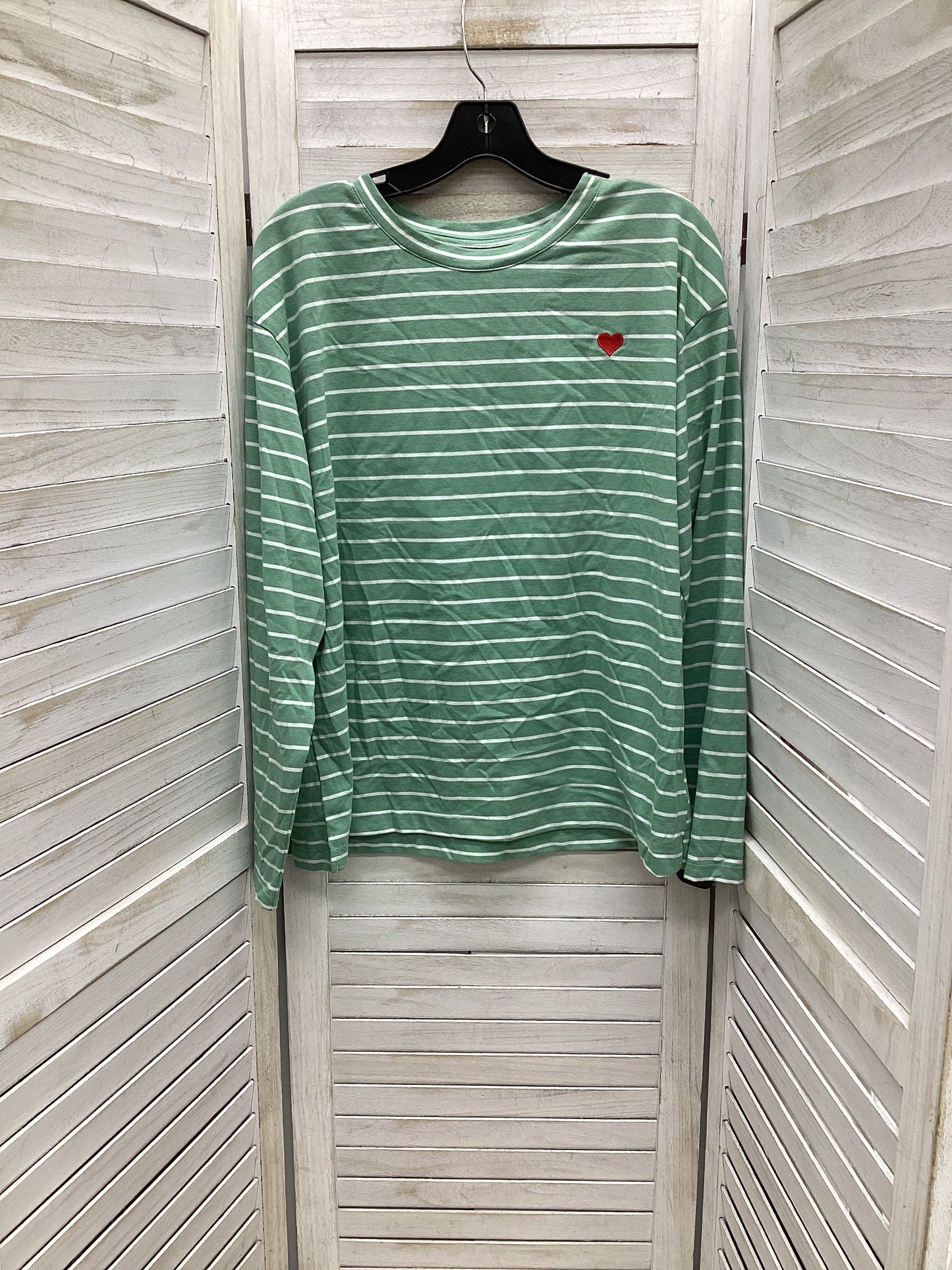 Top Long Sleeve By A New Day In Striped, Size: L