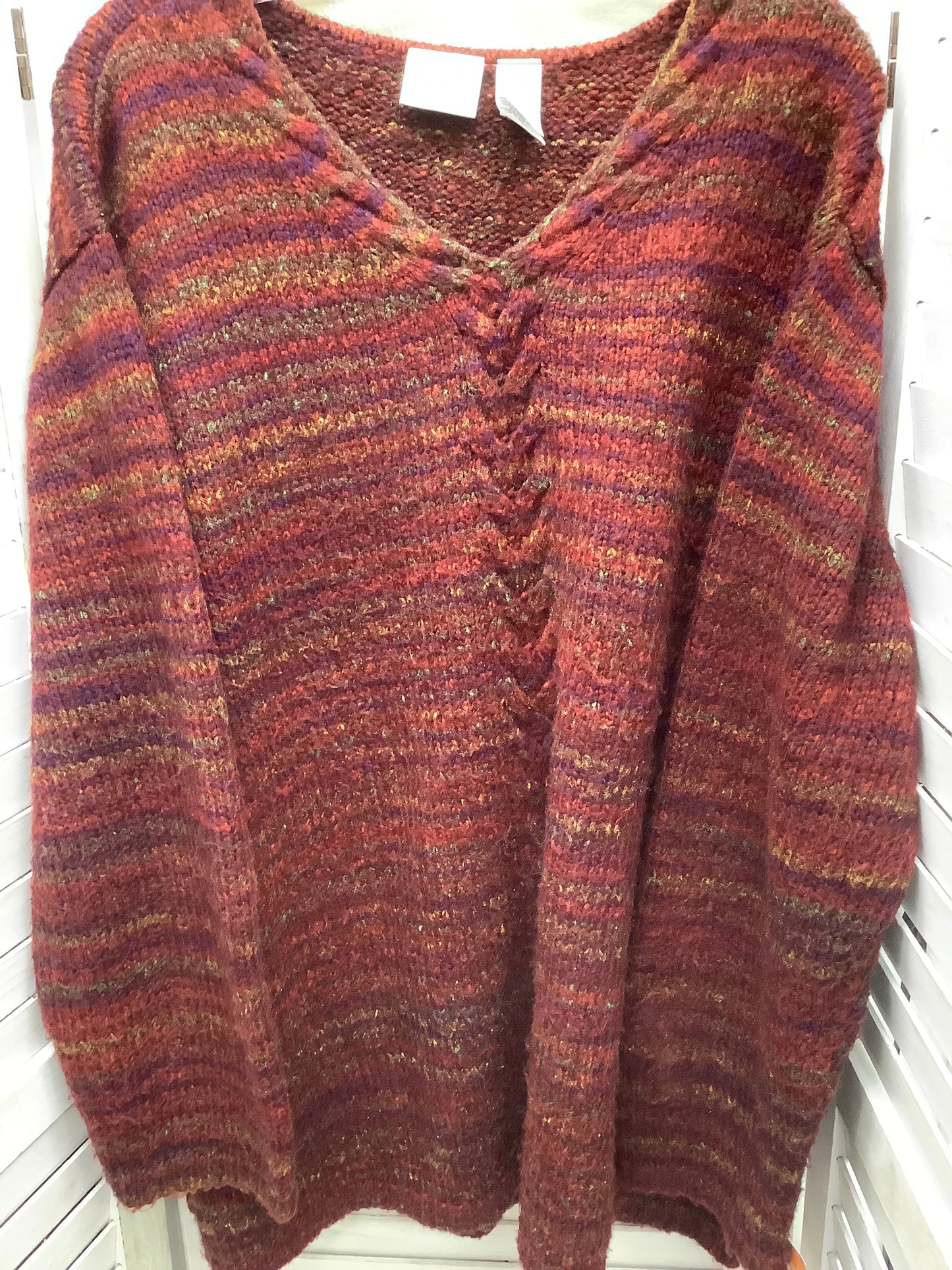 Sweater By Villager By Liz Claiborne In Multi-colored, Size: 2x