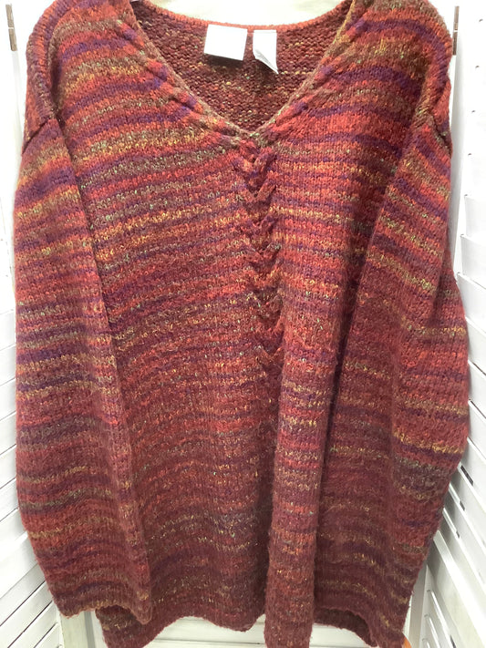 Sweater By Villager By Liz Claiborne In Multi-colored, Size: 2x