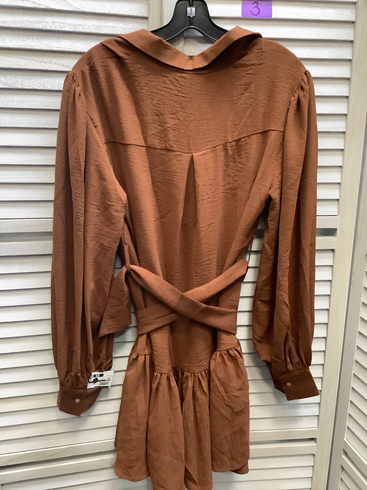 Brown Dress Casual Short Shein, Size M