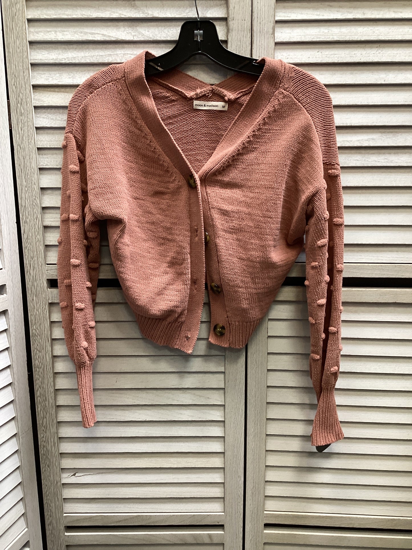 Cardigan By Clothes Mentor In Pink, Size: M