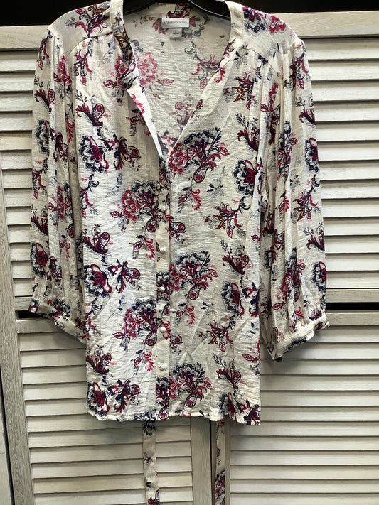 Floral Tunic 3/4 Sleeve Liz Claiborne, Size L