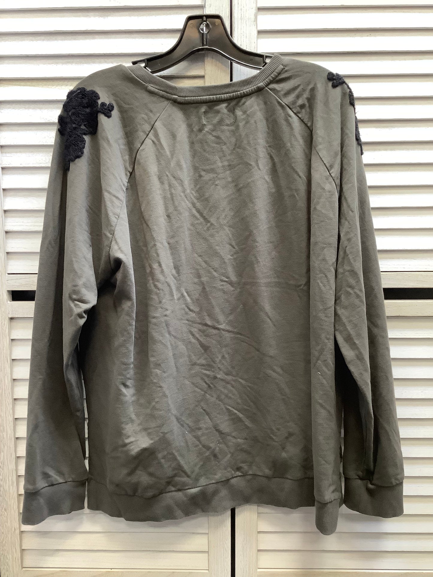 Sweatshirt Crewneck By Lucky Brand In Grey, Size: Xl