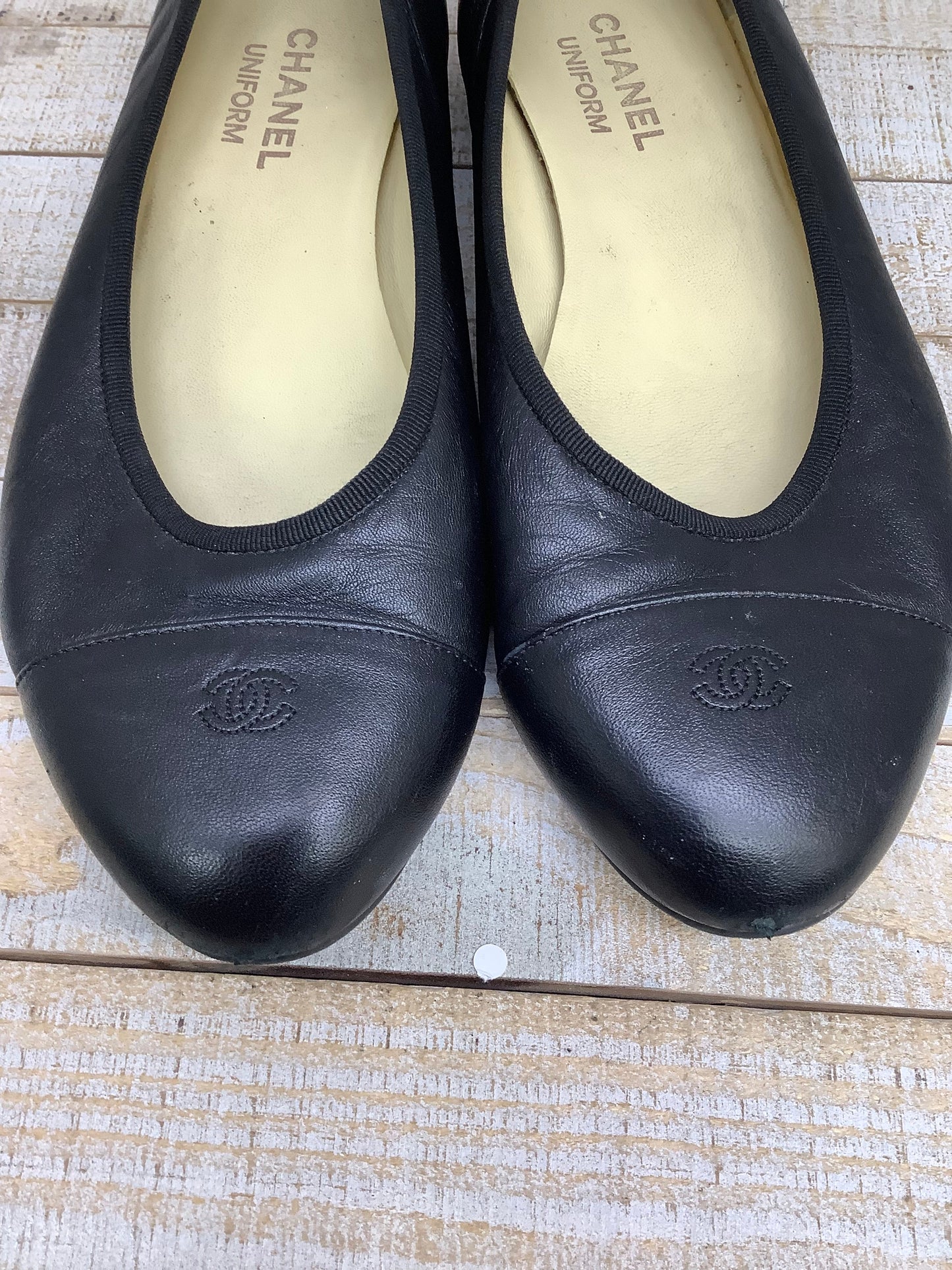 Black Shoes Flats designer by Chanel, Size 9.5