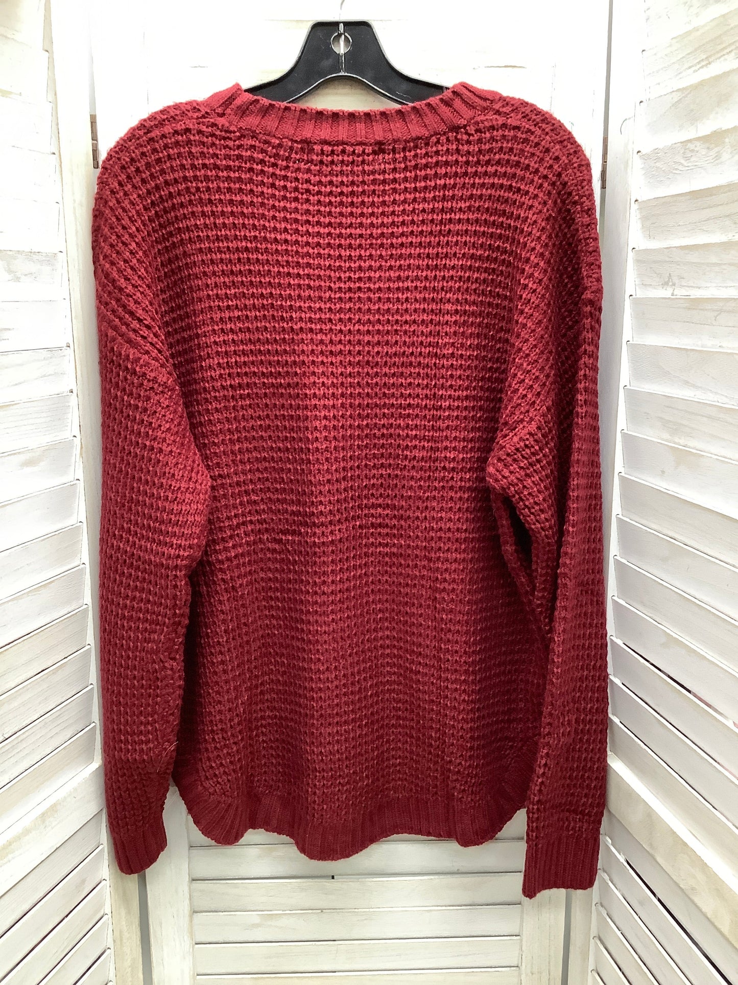 Sweater By Clothes Mentor In Red, Size: L