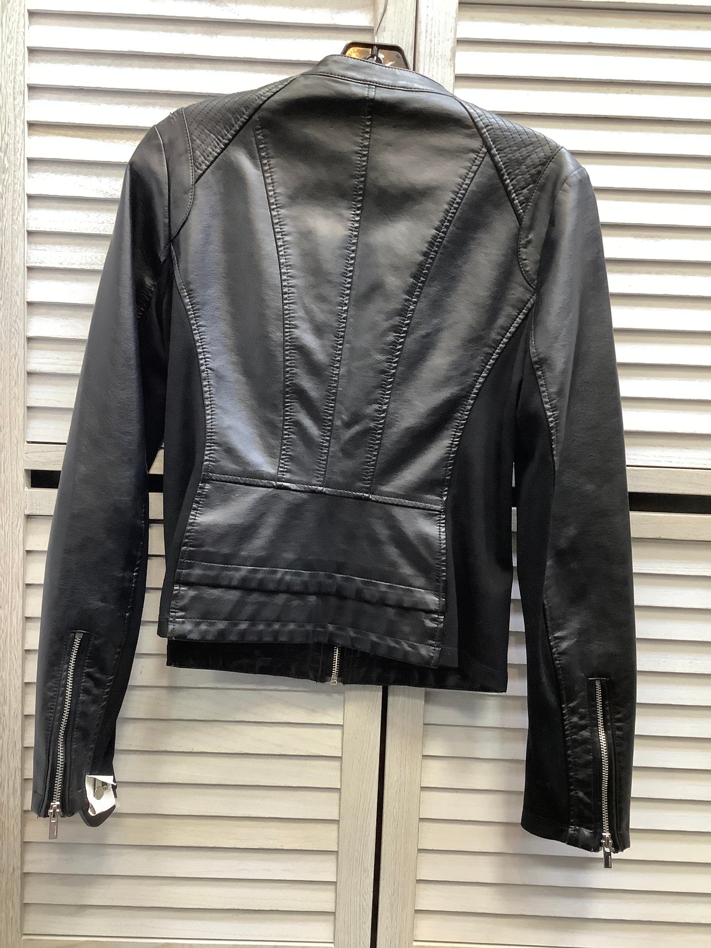 Jacket Leather By Express In Black, Size: Xs