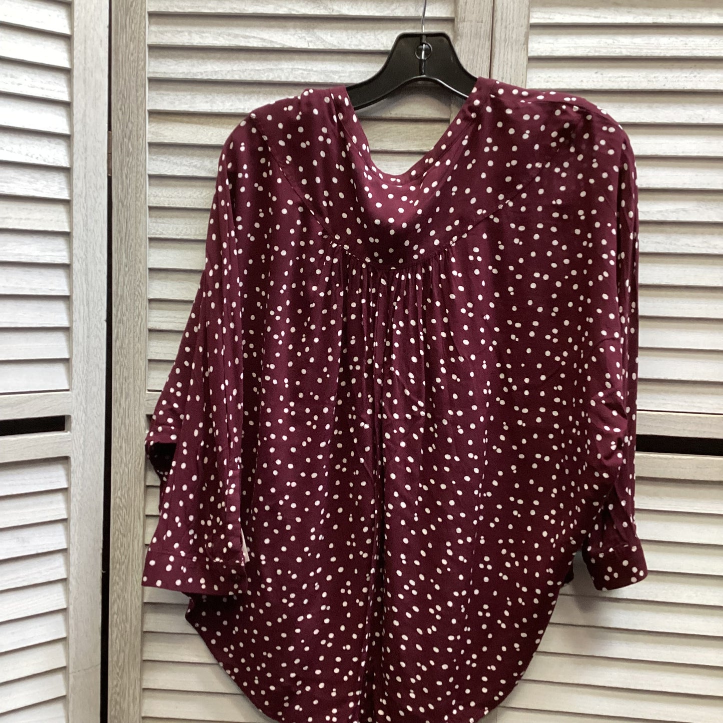 Top 3/4 Sleeve By Maeve In Polkadot Pattern, Size: S