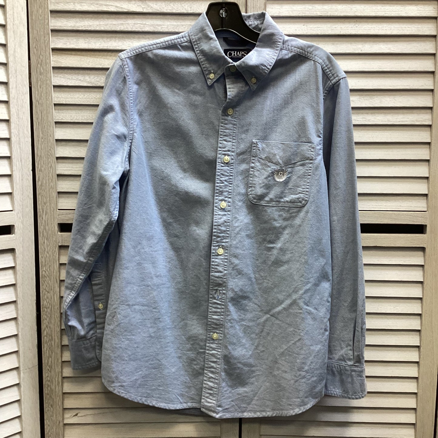 Top Long Sleeve By Chaps In Blue, Size: S