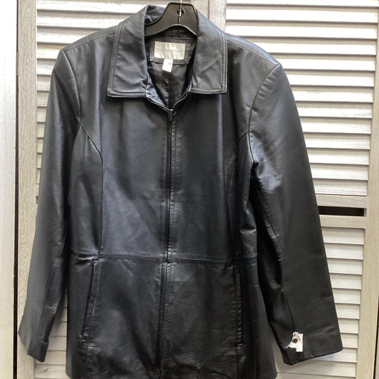 Jacket Leather By Worthington In Black, Size: Xl