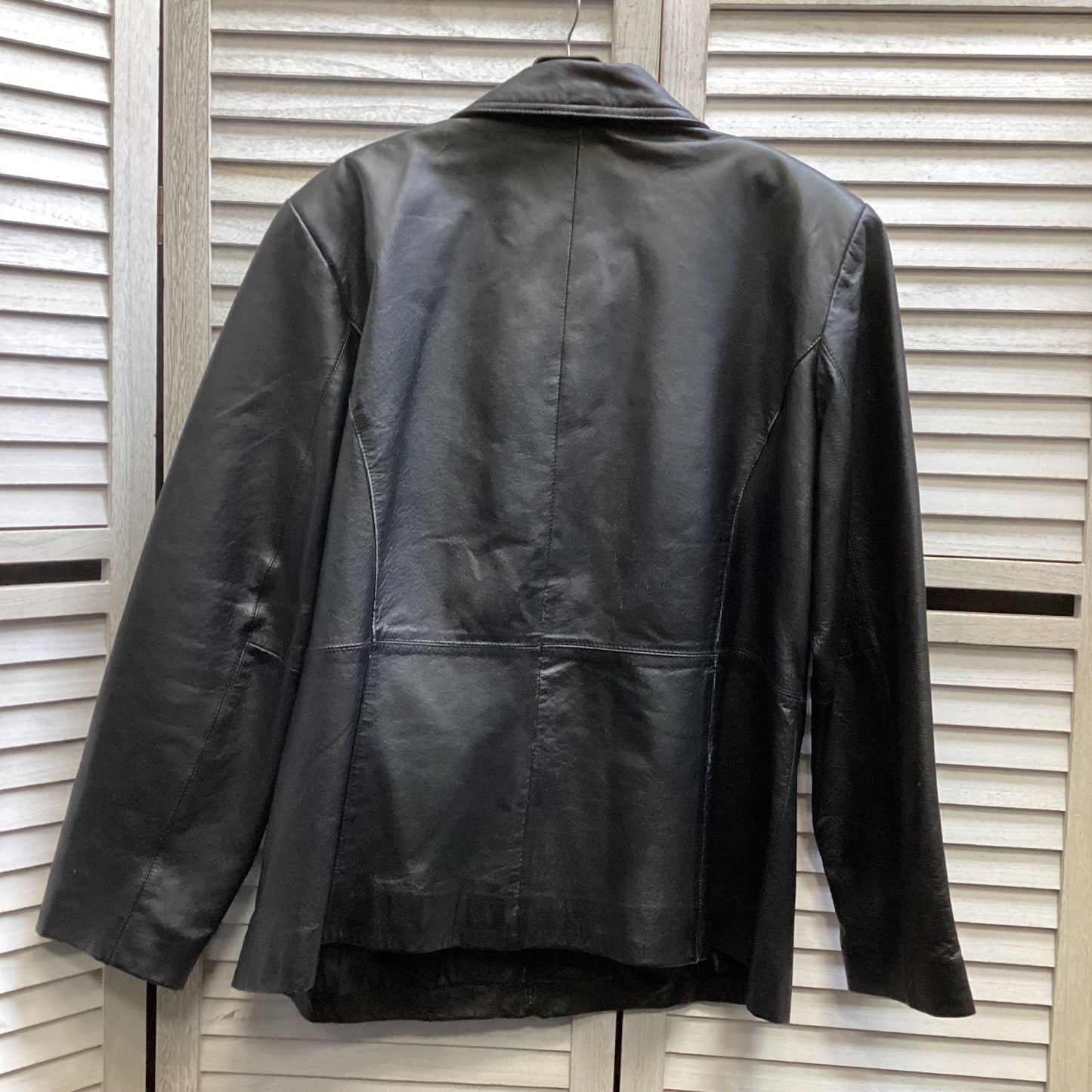 Jacket Leather By Worthington In Black, Size: Xl