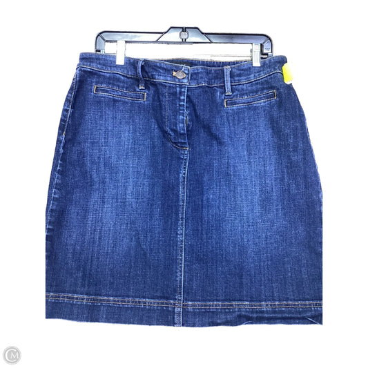 Skirt Midi By Talbots In Blue Denim, Size: 12
