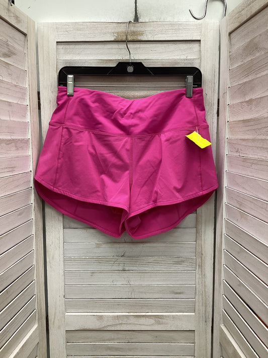 Athletic Shorts By Lululemon In Pink, Size: 8