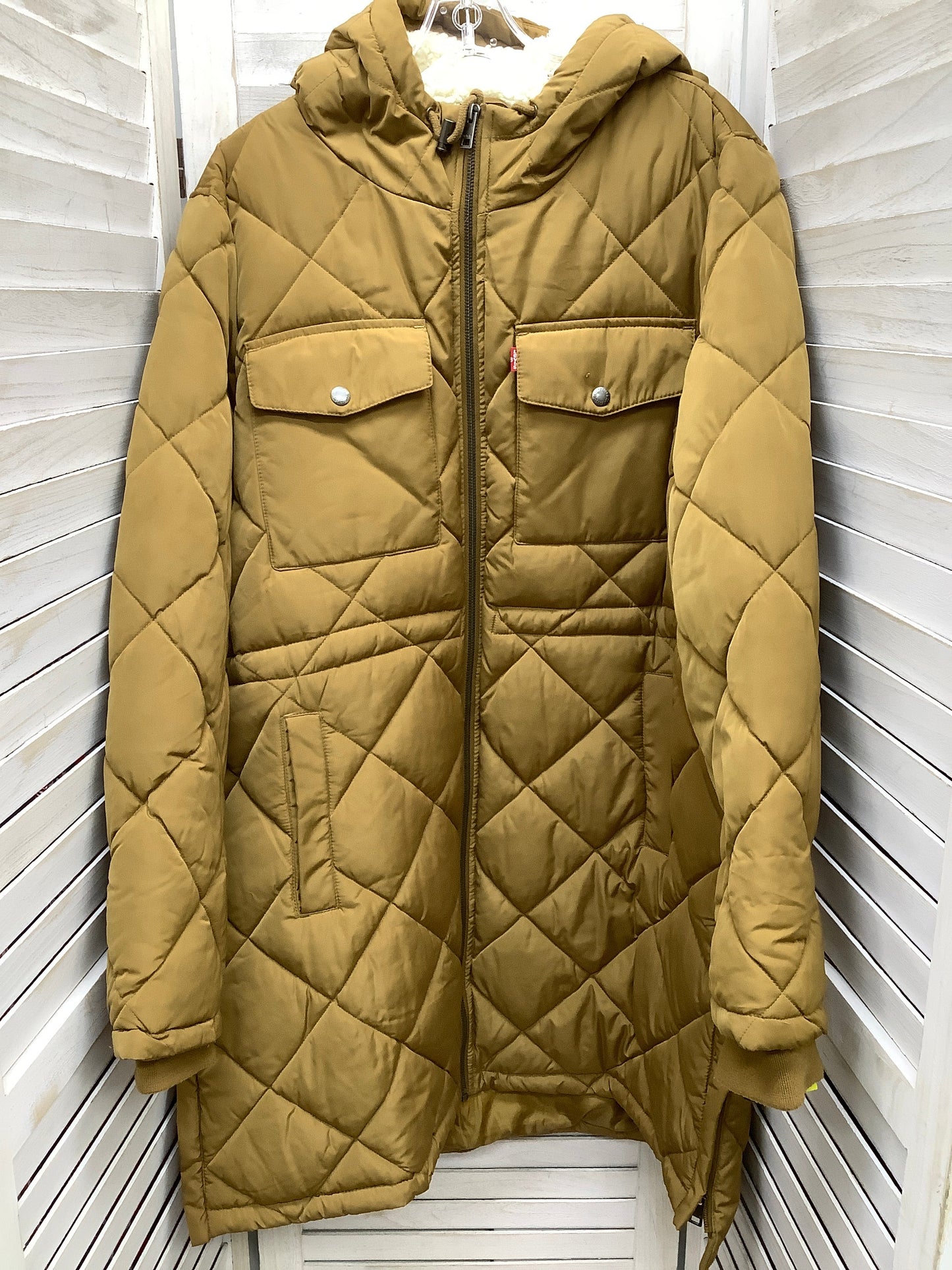 Coat Puffer & Quilted By Levis In Brown, Size: Xl