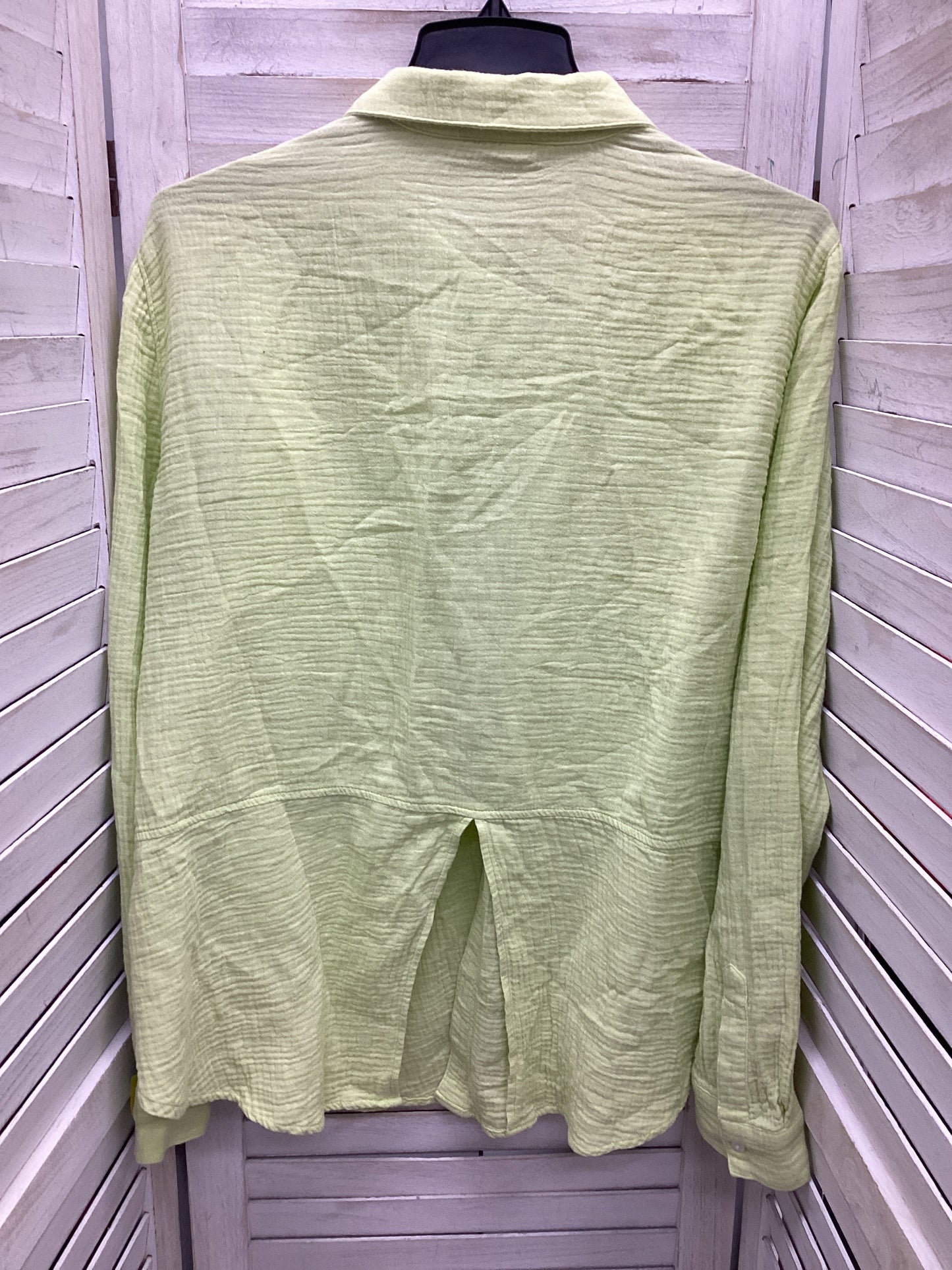 Top Long Sleeve By Lucky Brand In Yellow, Size: L