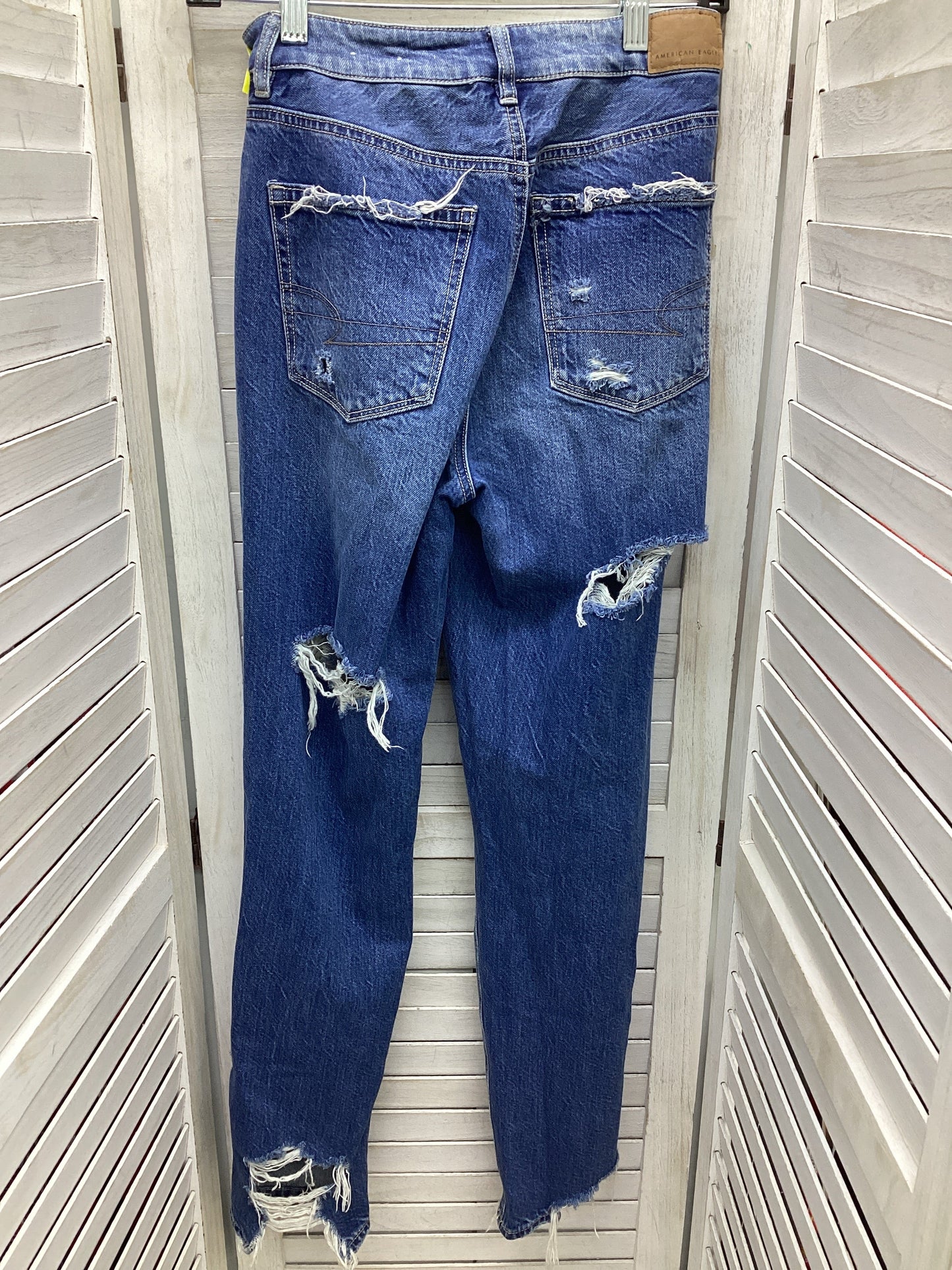 Jeans Boyfriend By American Eagle In Blue Denim, Size: 2