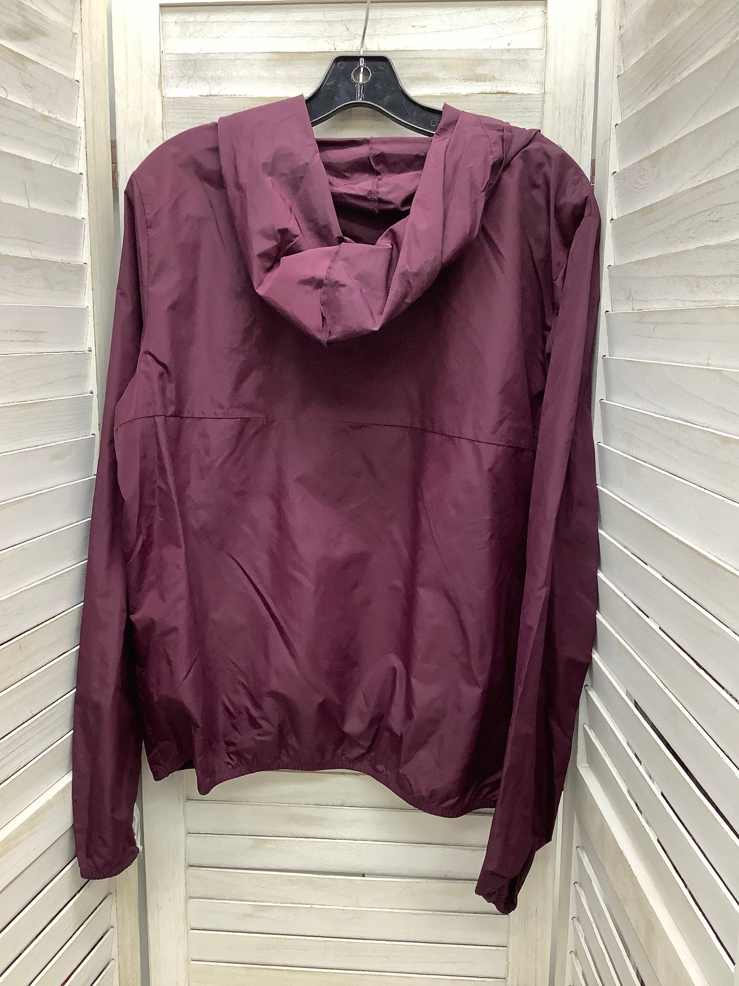 Jacket Windbreaker By Pink In Maroon, Size: M