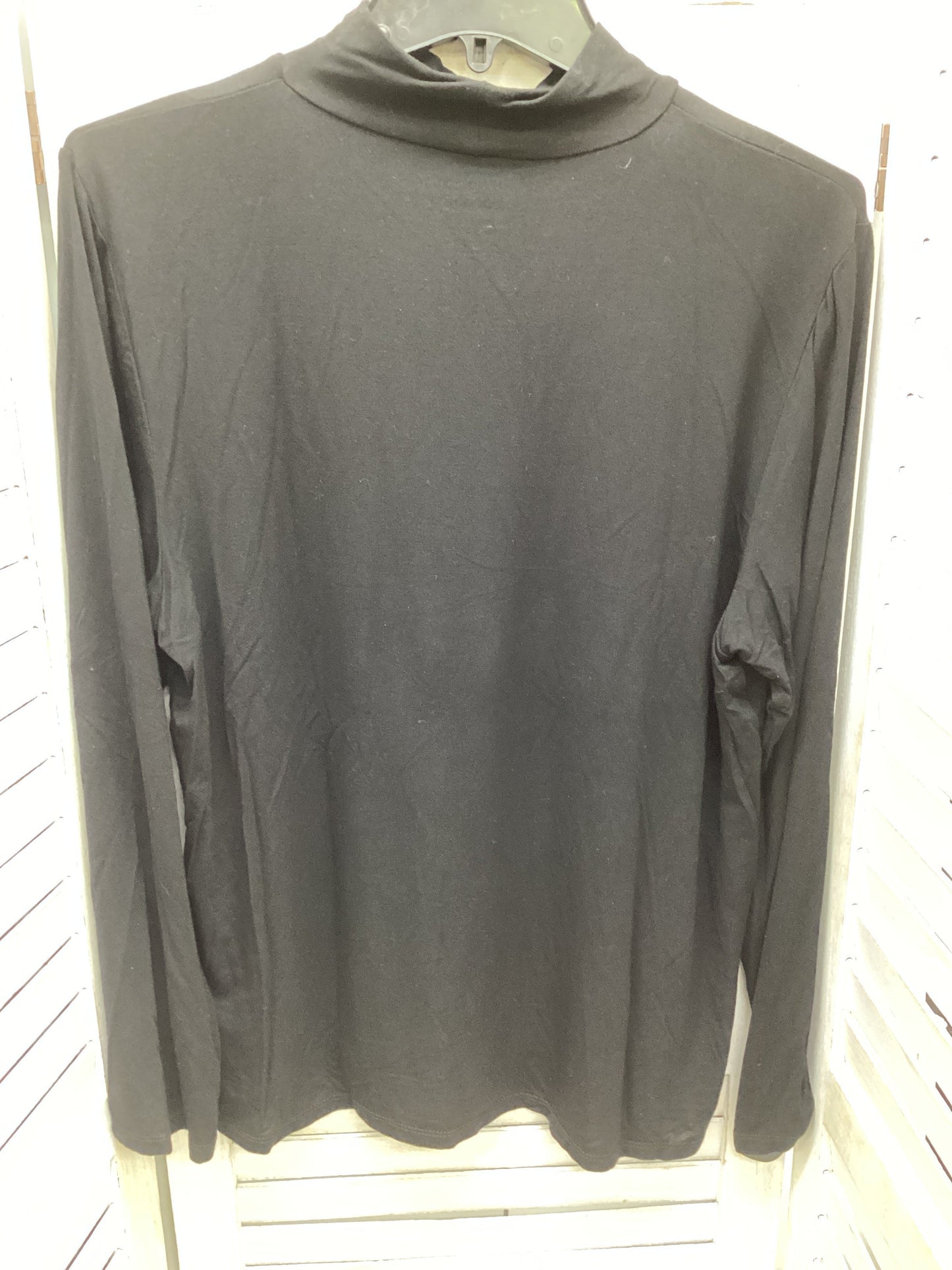 Top Long Sleeve By Calvin Klein In Black, Size: Xl