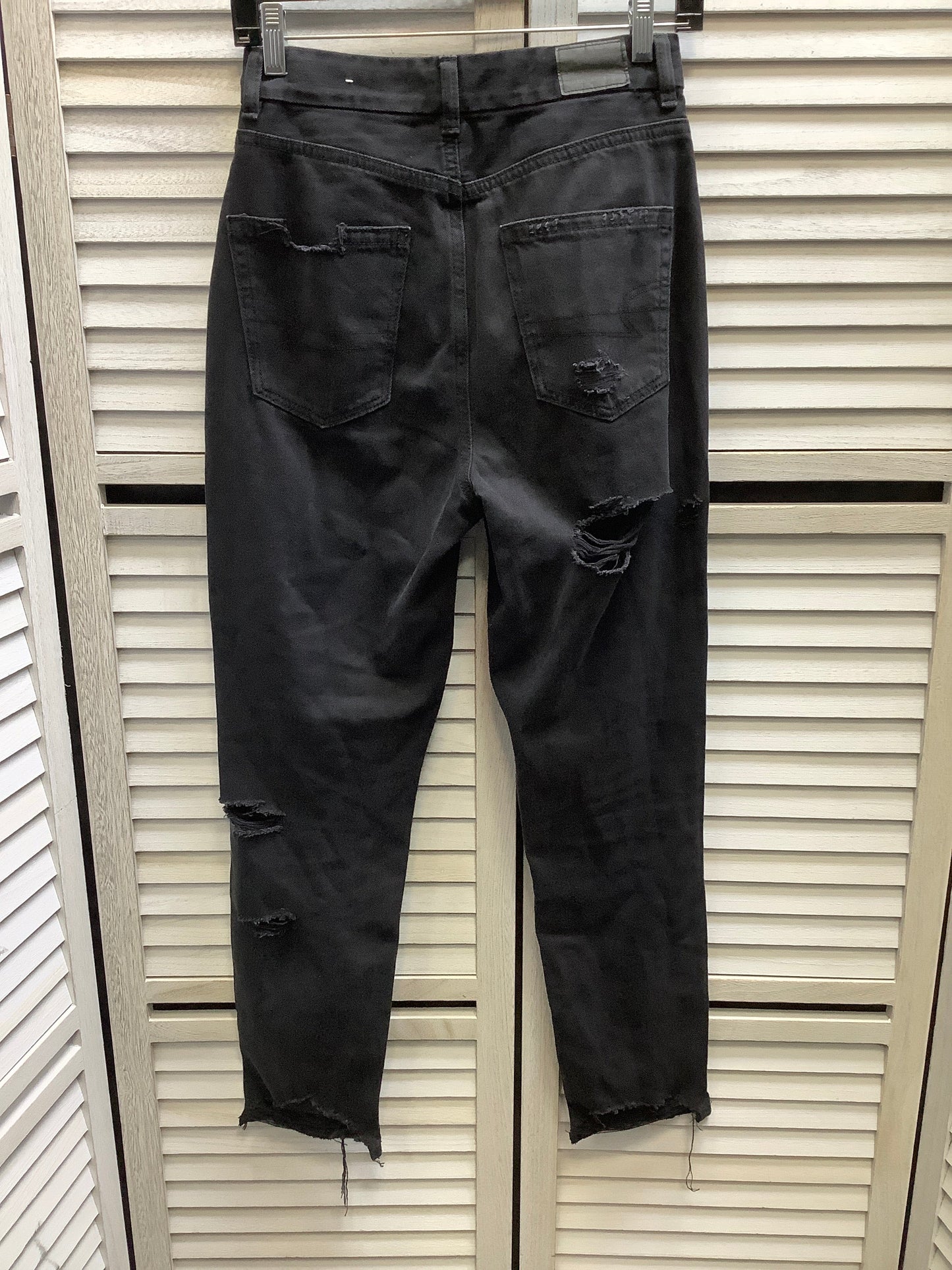 Jeans Skinny By American Eagle In Black, Size: 0