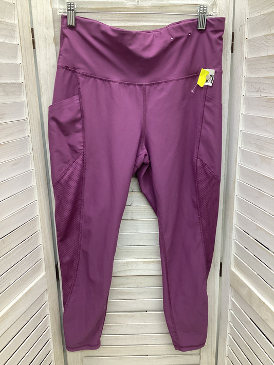 Athletic Leggings By Xersion In Purple, Size: L