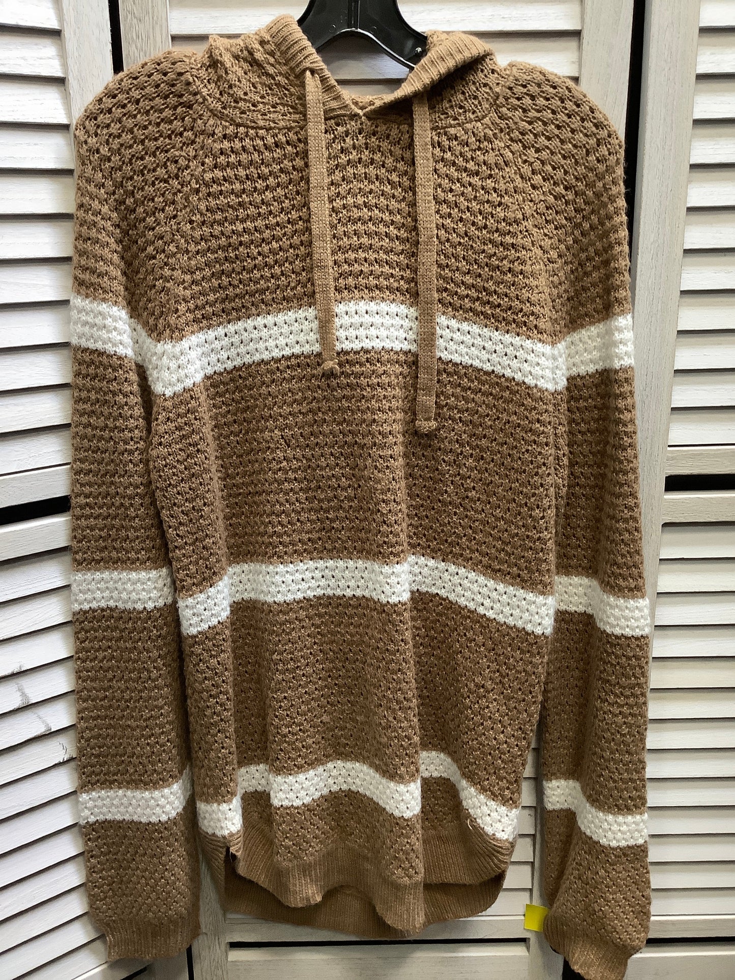 Sweater By Clothes Mentor In Brown & White, Size: 2x