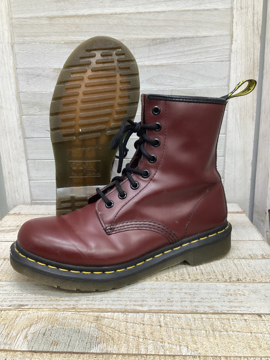 Boots Combat By Dr Martens In Red, Size: 8.5