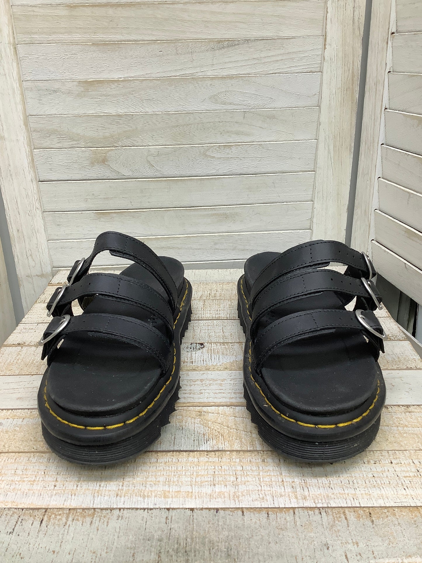 Sandals Flats By Dr Martens In Black, Size: 9