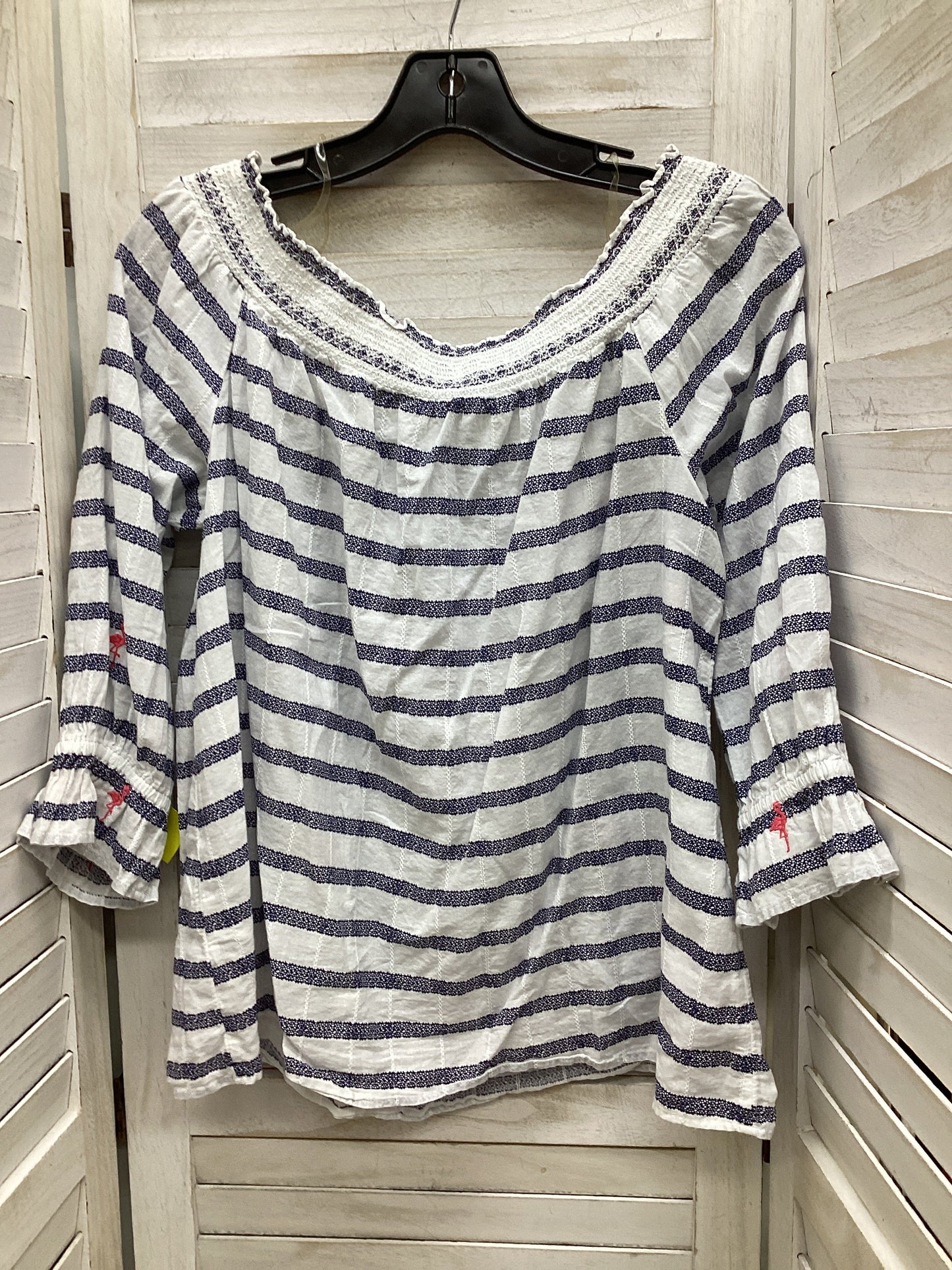 Top Long Sleeve By Crown And Ivy In Striped Pattern, Size: L