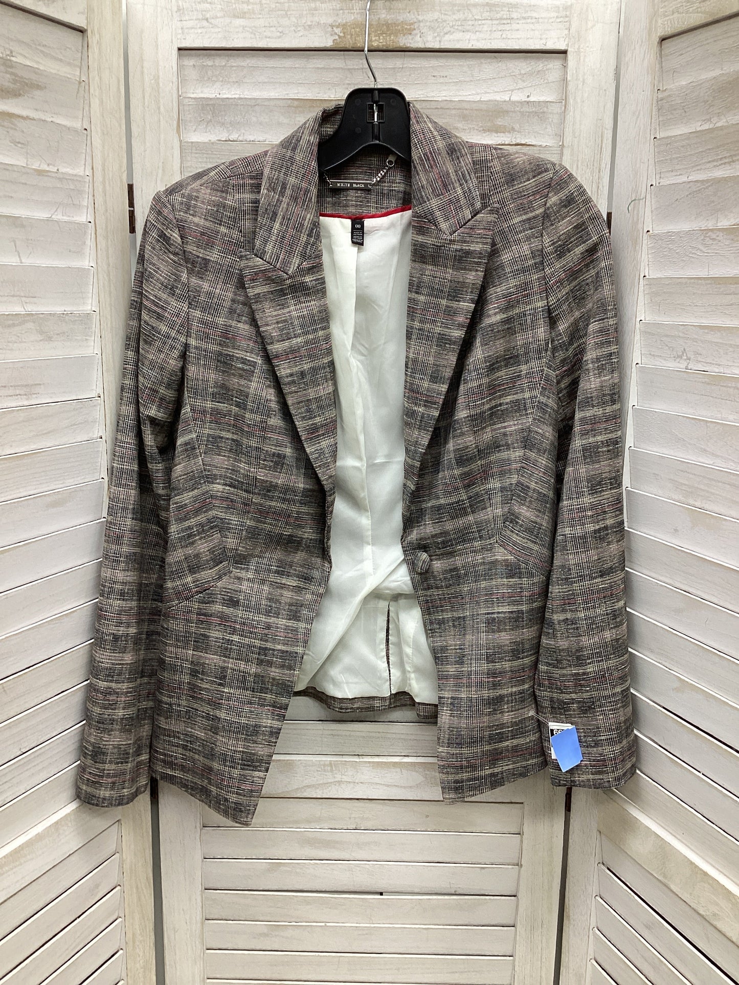 Blazer By White House Black Market In Plaid Pattern