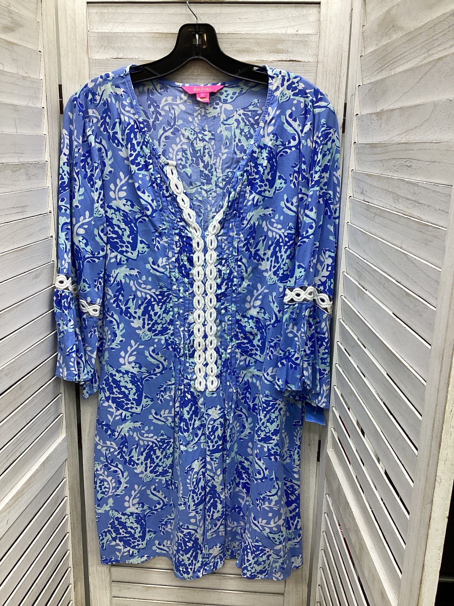 Dress Casual Midi By Lilly Pulitzer In Blue, Size: L