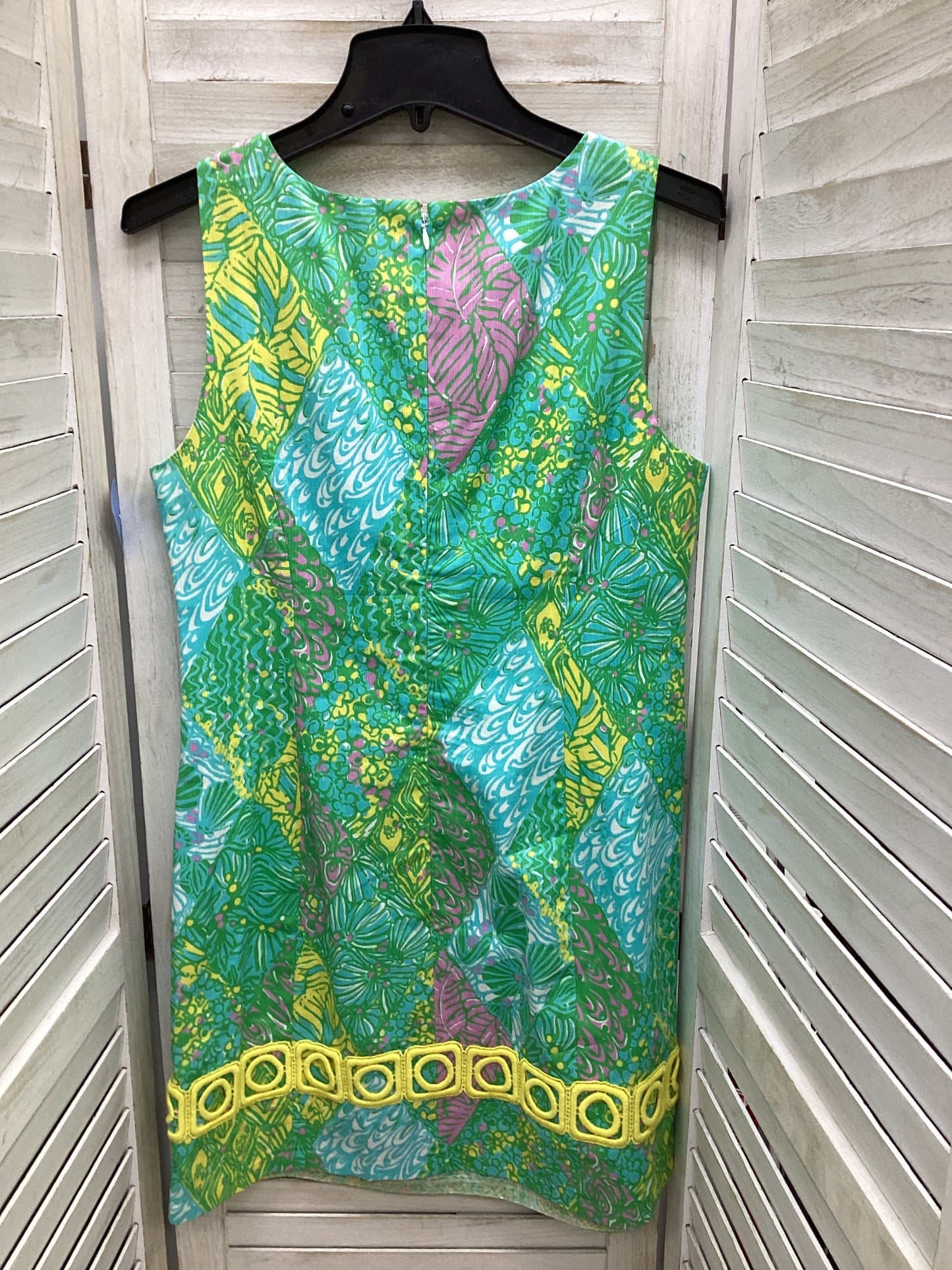 Dress Casual Midi By Lilly Pulitzer In Green & Yellow, Size: 10