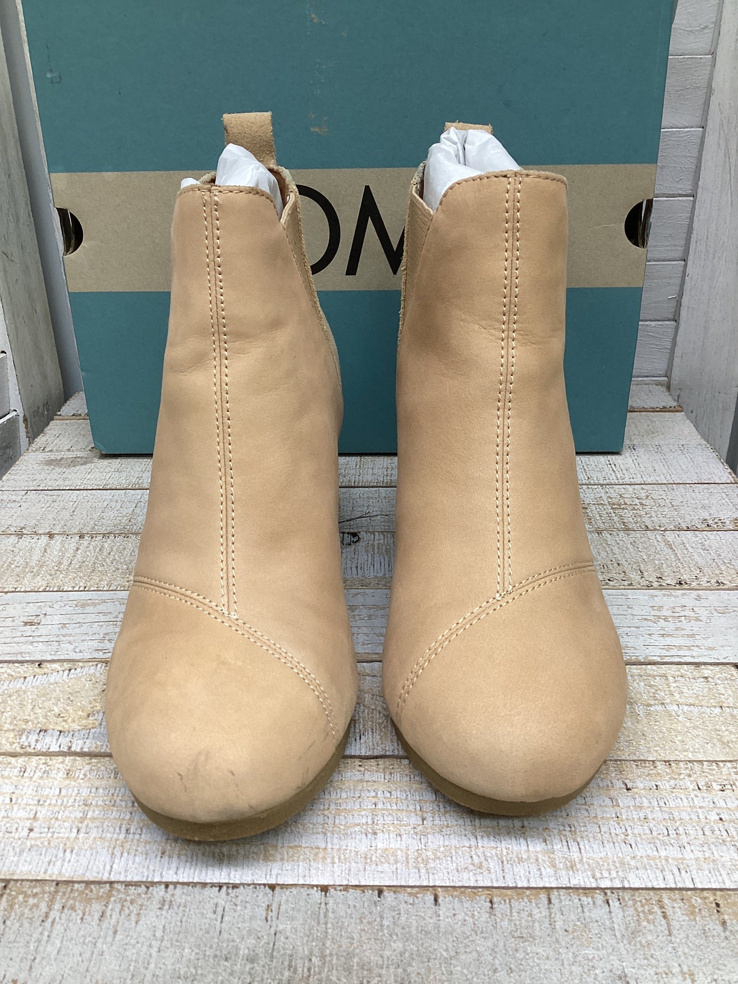 Boots Ankle Heels By Toms In Tan, Size: 8