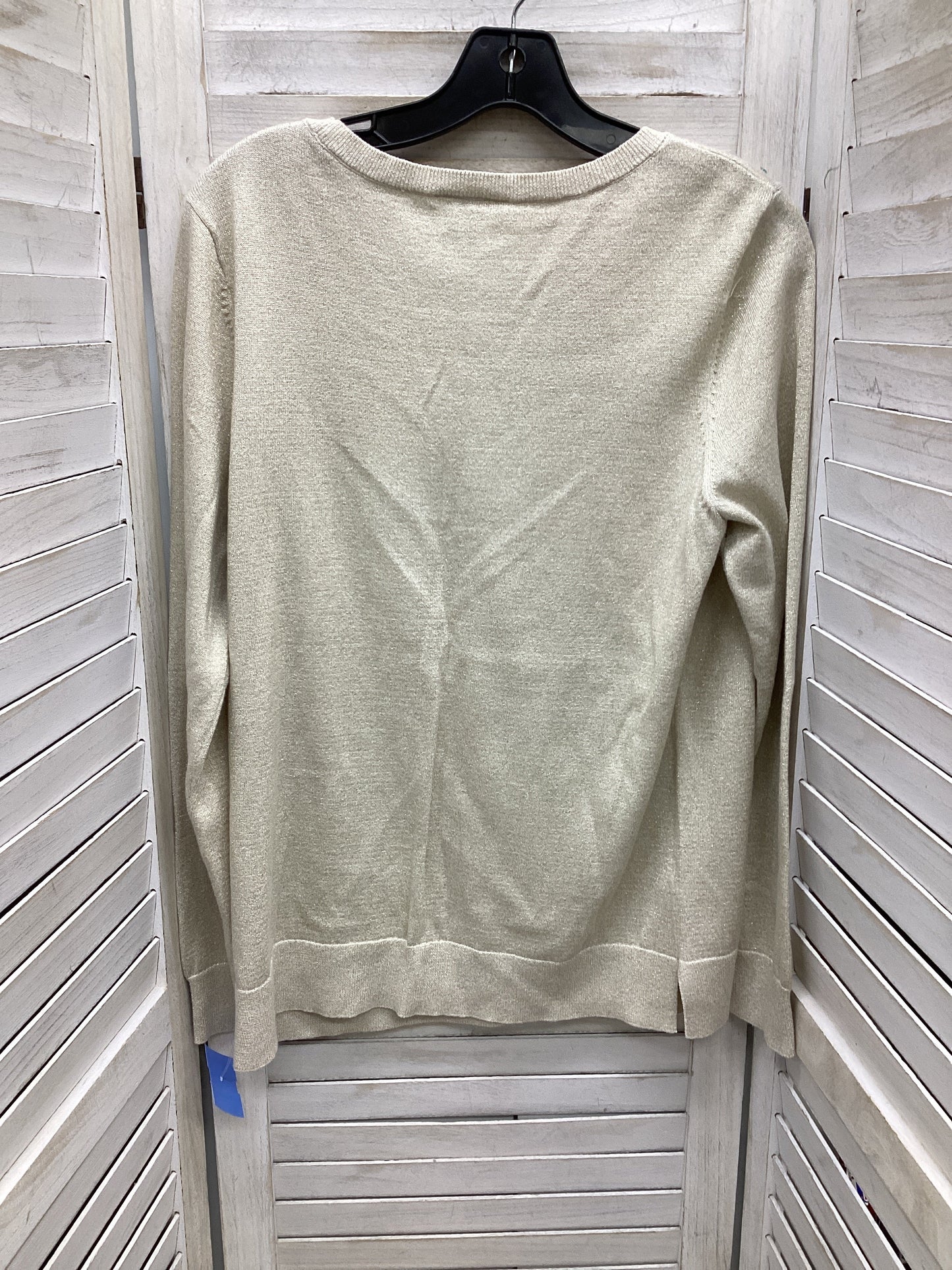 Top Long Sleeve By Loft In Cream, Size: L