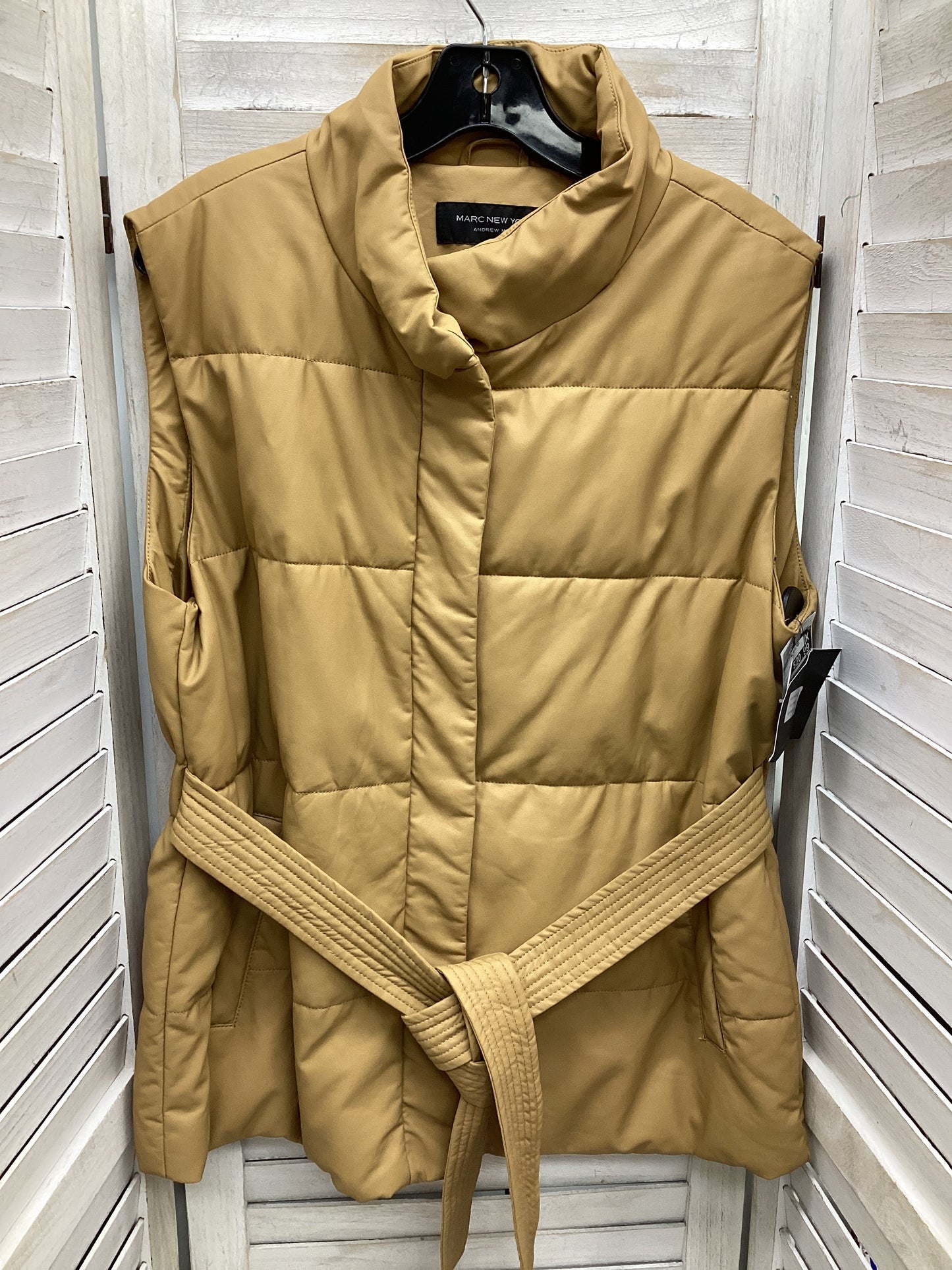 Vest Puffer & Quilted By Marc New York In Tan, Size: L