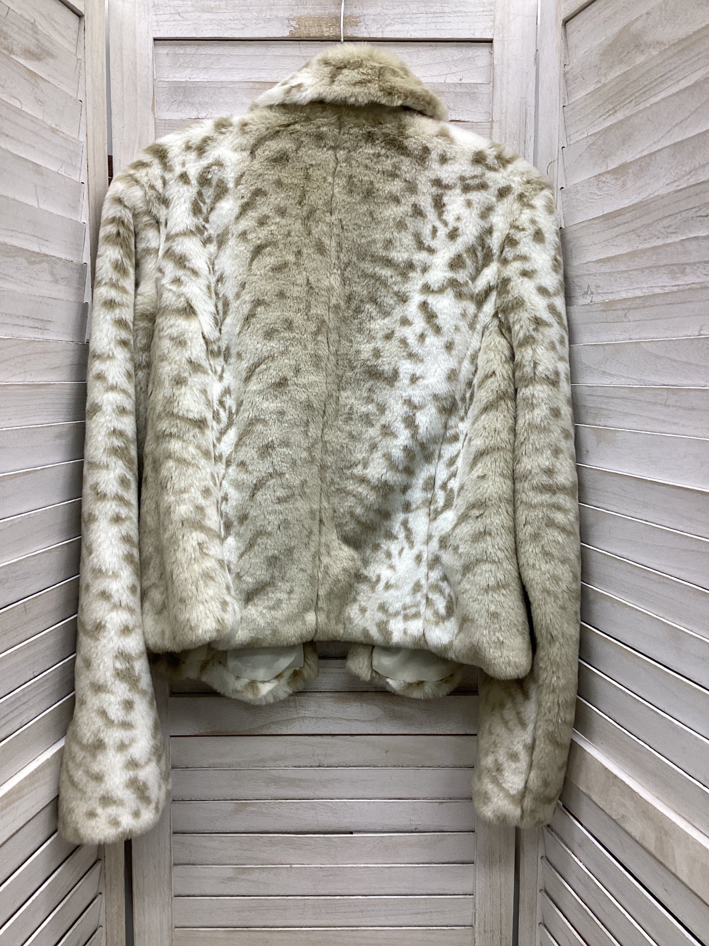 Jacket Faux Fur & Sherpa By Relativity In Animal Print, Size: Xl