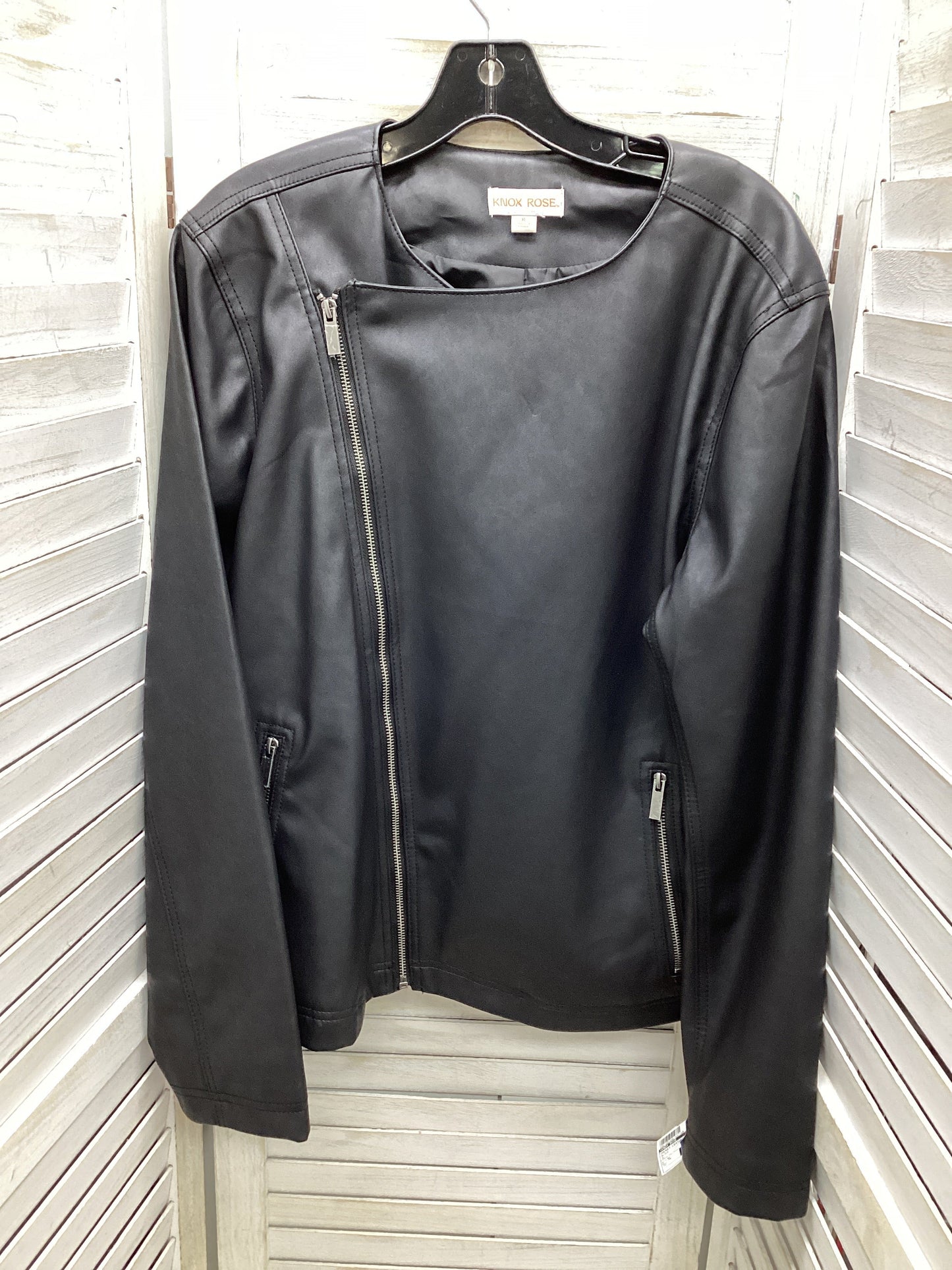 Jacket Leather By Knox Rose In Black, Size: Xl