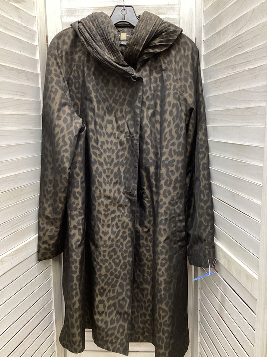 Coat Raincoat By Gallery In Animal Print, Size: L