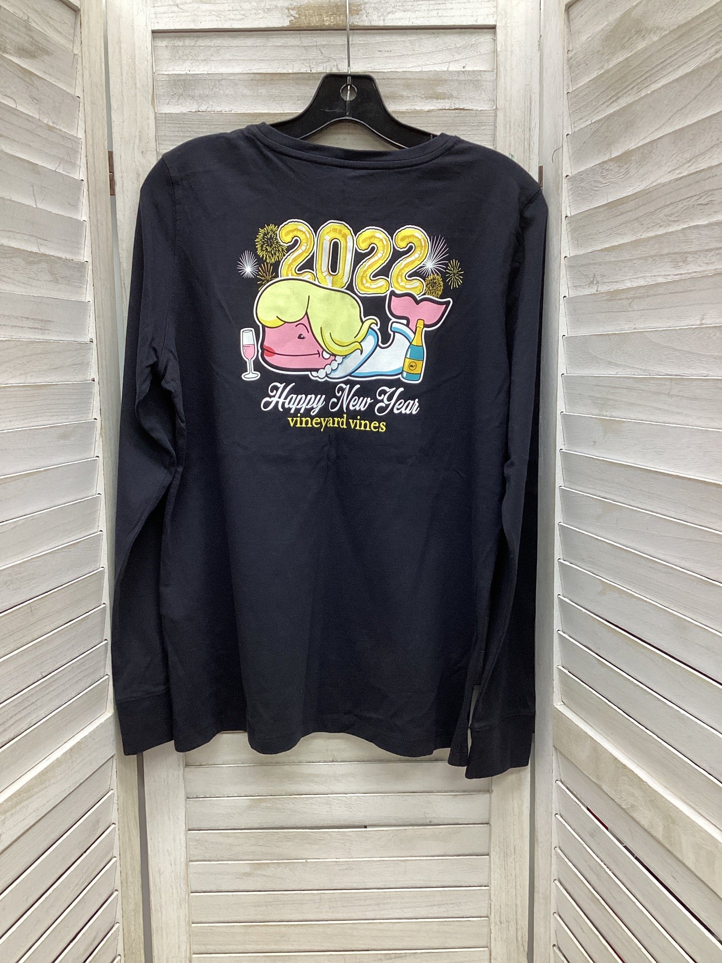 Top Long Sleeve By Vineyard Vines In Black, Size: M