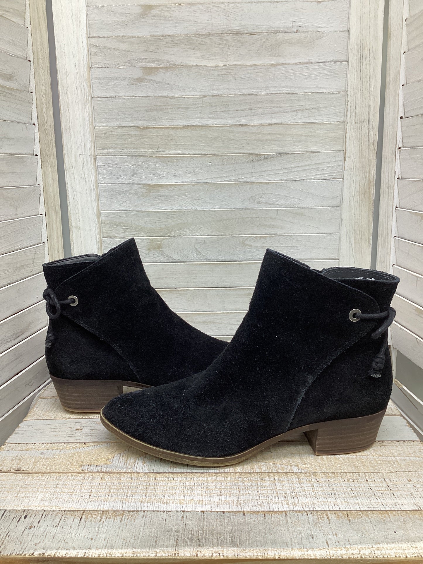 Boots Ankle Heels By Lucky Brand In Black, Size: 9.5