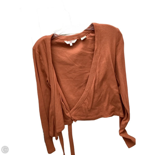 Top Long Sleeve By Levis In Orange, Size: M