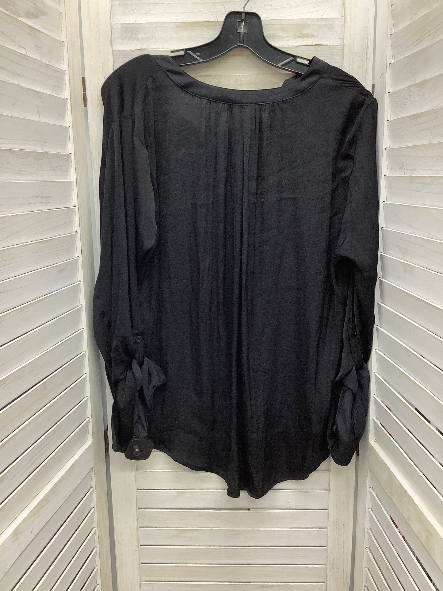 Top Long Sleeve By Simply Vera In Black, Size: L