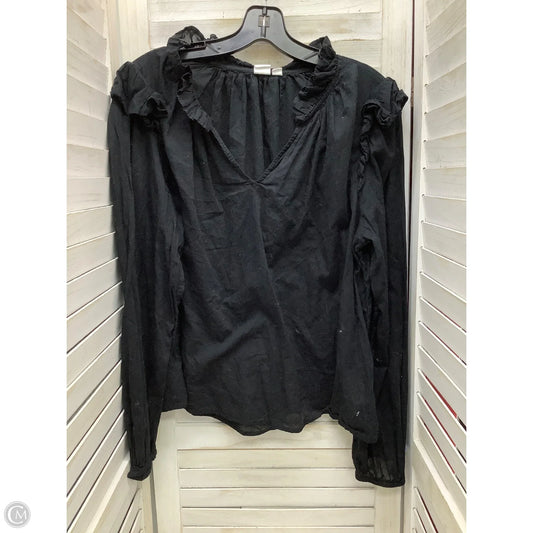 Top Long Sleeve By Gap In Black, Size: L