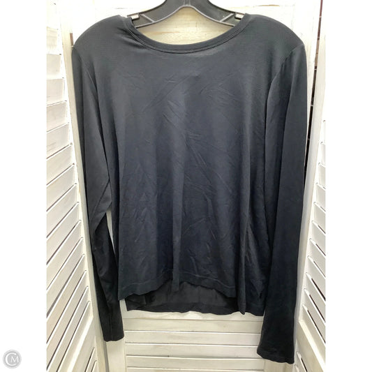 Athletic Top Long Sleeve Collar By All In Motion In Black, Size: Xl