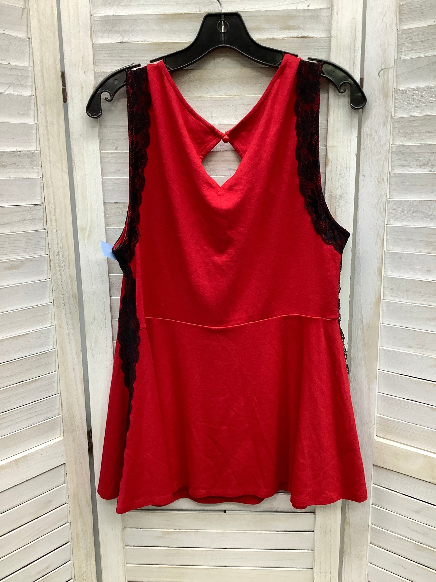 Top Sleeveless By Torrid In Red, Size: 2x