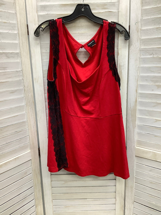 Top Sleeveless By Torrid In Red, Size: 2x