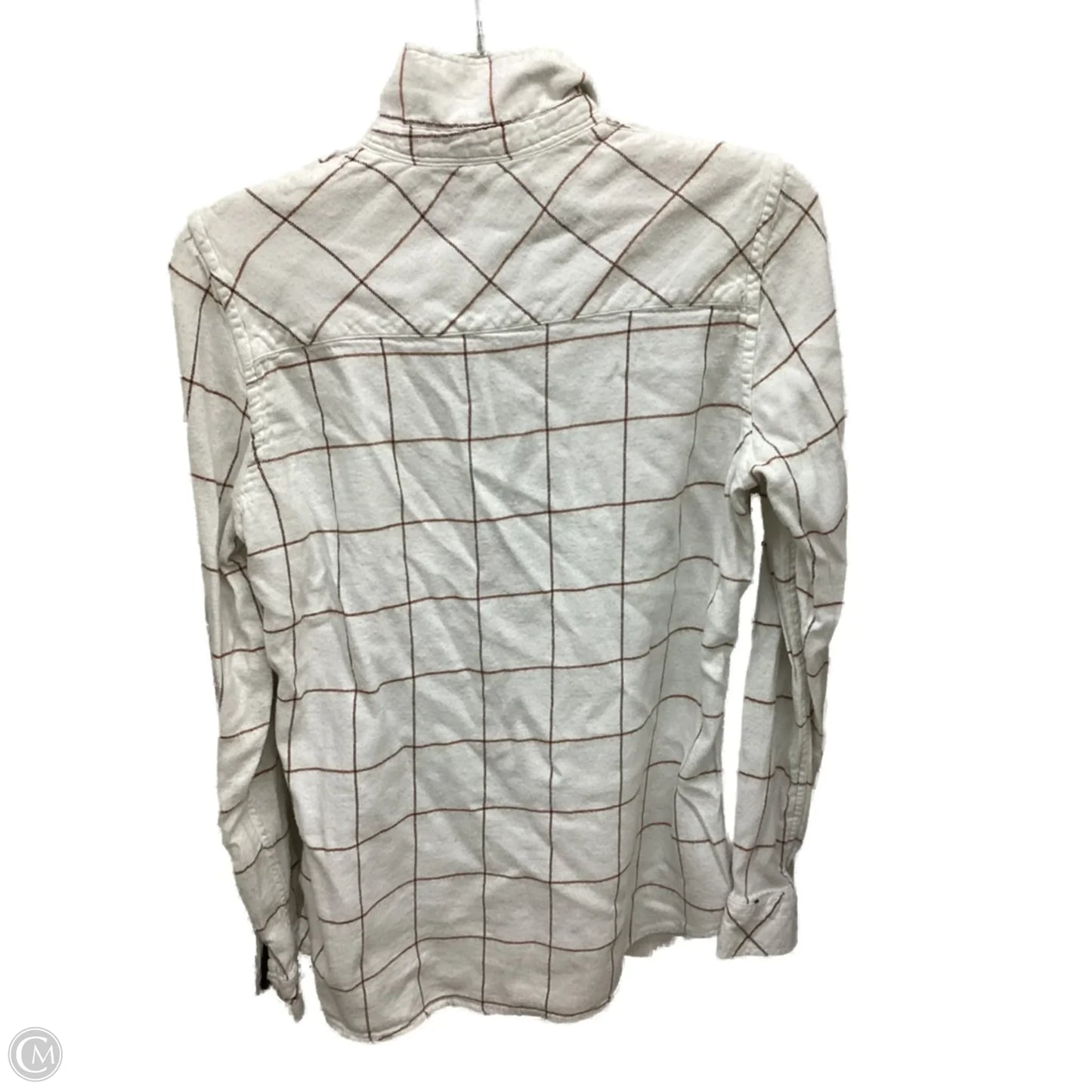 Top Long Sleeve By Gap In Plaid Pattern, Size: M