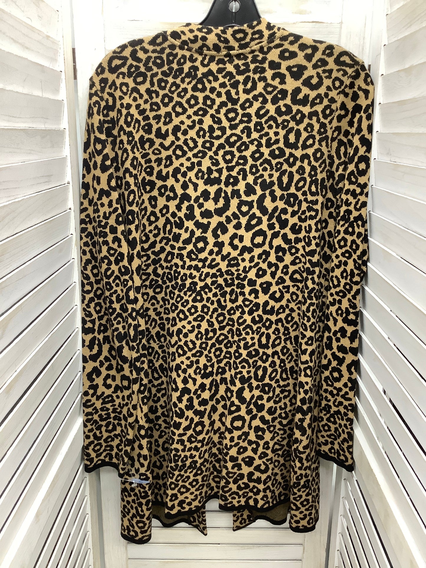 Cardigan By Charter Club In Animal Print, Size: L