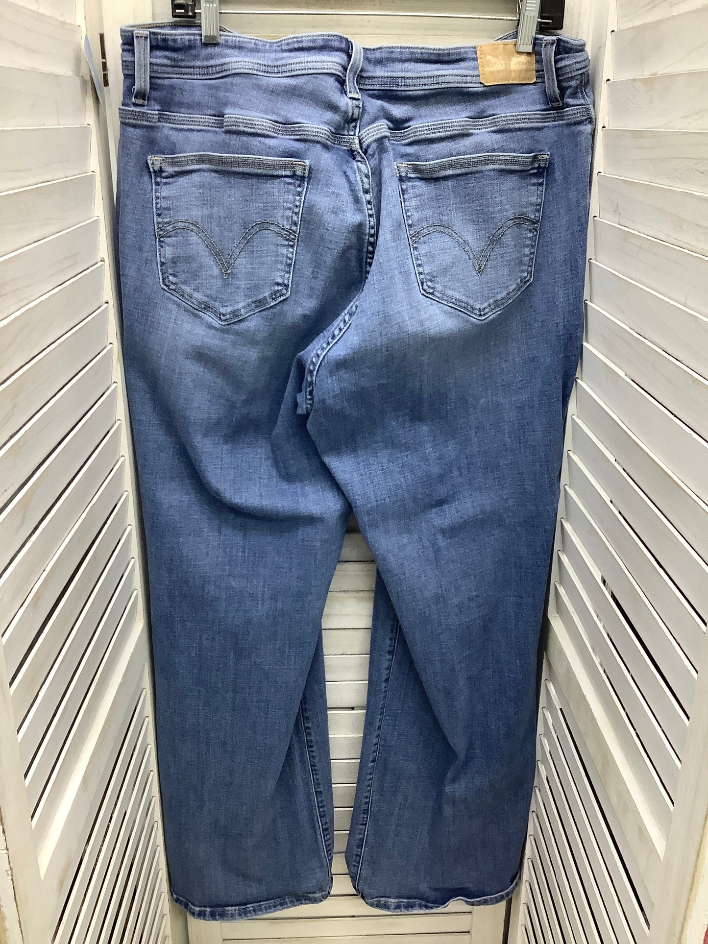 Jeans Skinny By Levis In Blue Denim, Size: 18