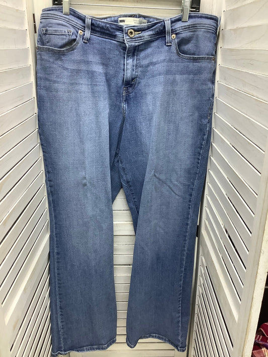 Jeans Skinny By Levis In Blue Denim, Size: 18