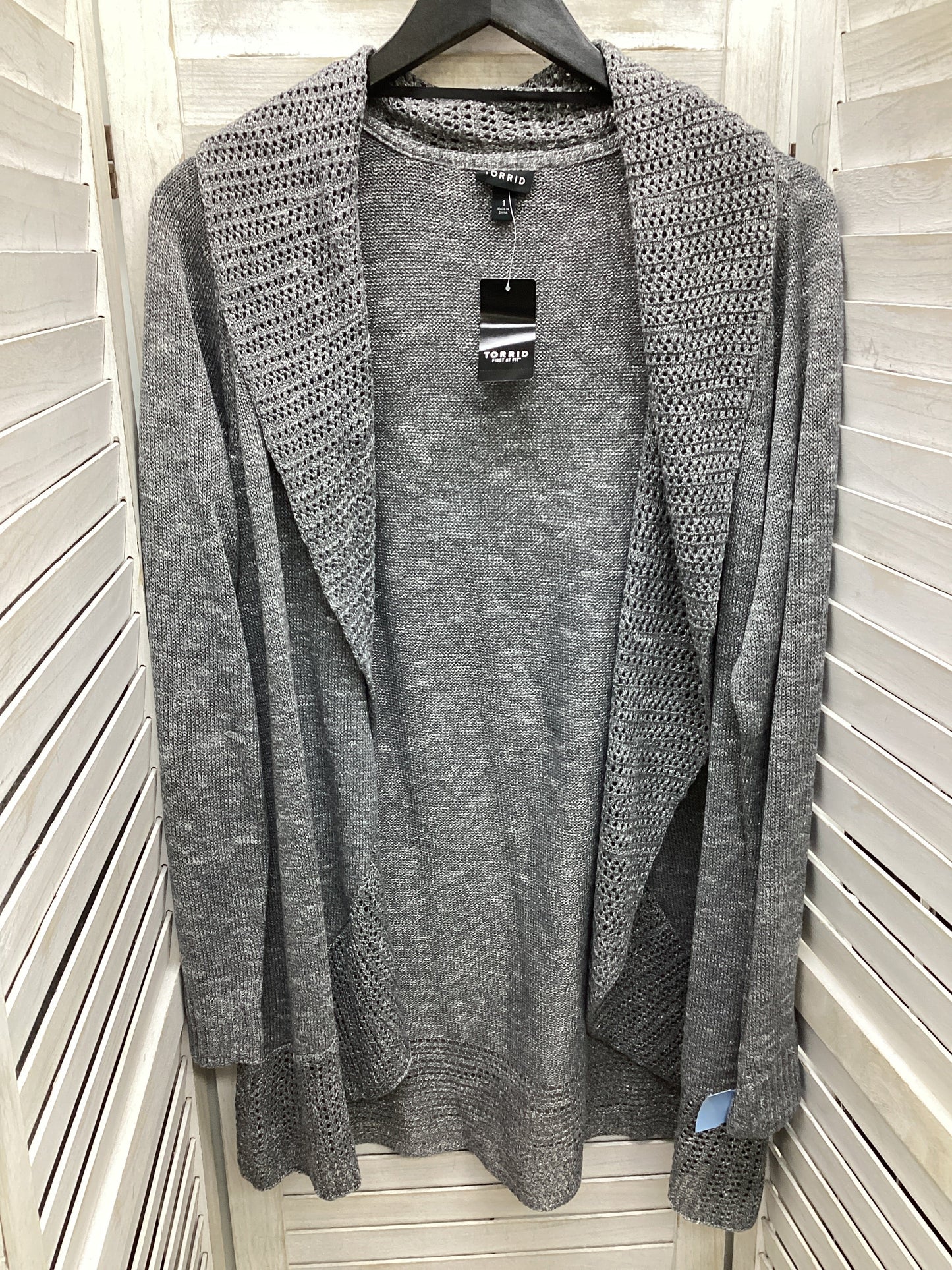 Cardigan By Torrid In Grey, Size: 1x