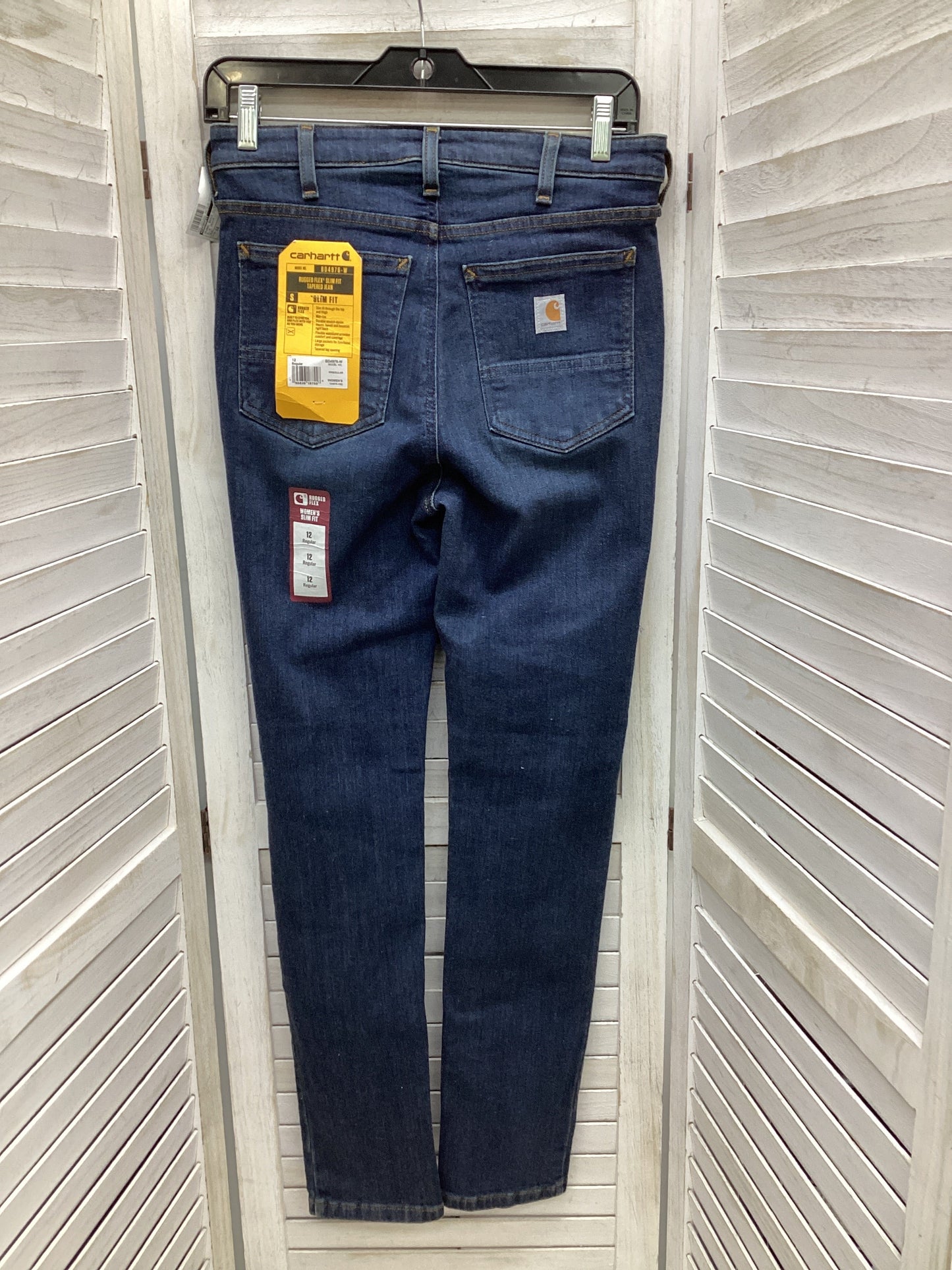 Jeans Boot Cut By Carhartt In Blue Denim, Size: 12